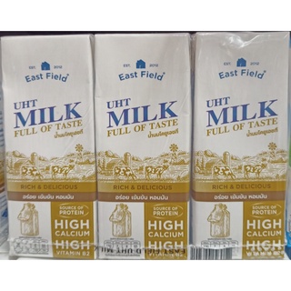 East Field UHT Milk Full Of Taste Rich Delicious Pack 180ml.x3 อีสท์ฟิลด์ นมโคยูเอชที  อาหารเครื่องดื่ม  ผลิตภัณฑ์นม