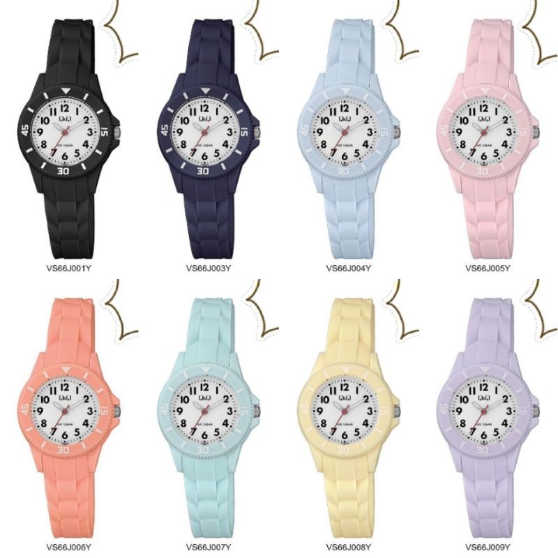 Q&Q Japan โดย Citizen VS66 Kids Resin Analogue Watch พร้อมกล่อง