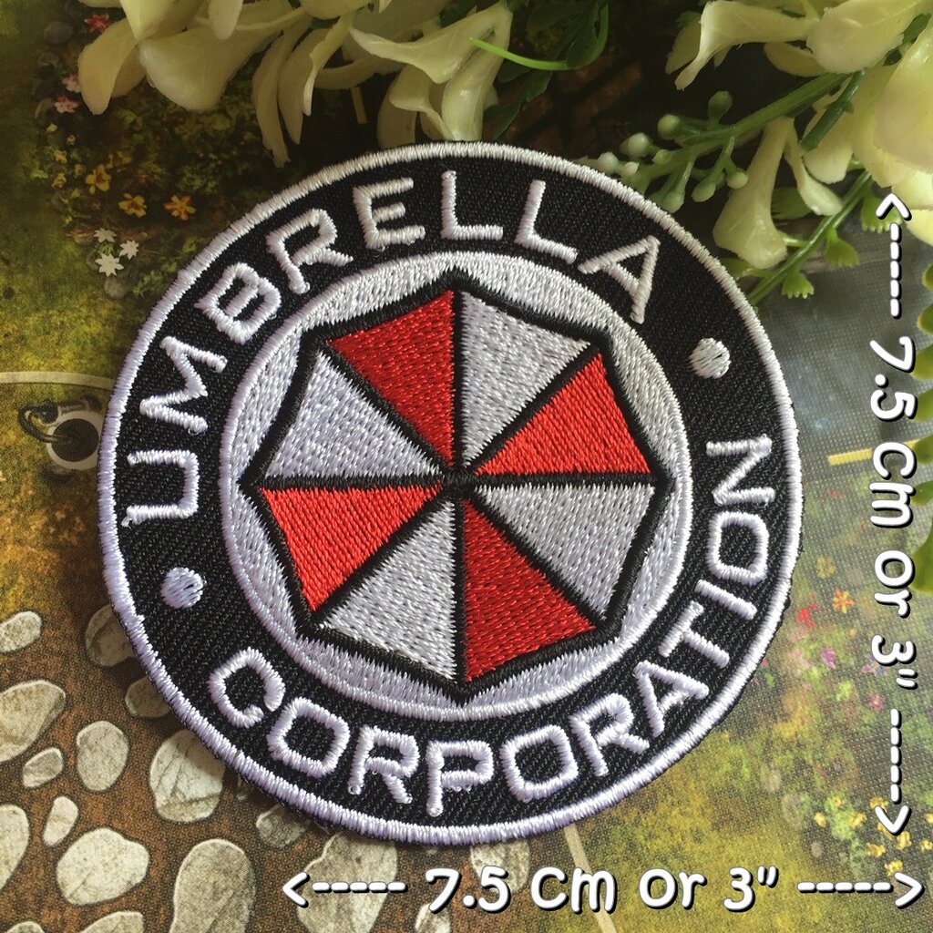 Umbrella Corporation ตัวรีดแบบปัก อาร์มปัก ตัวรีดติดเสื้อ ตัวรีด ติดกระเป๋า ติดหมวก ติดแจ๊คเก็ต Badge Iron on Embroid...