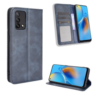 เคสโทรศัพท์มือถือหนัง Pu แบบพับได้สําหรับ Oppo A74 4G Oppoa74 Oppof19 4G
