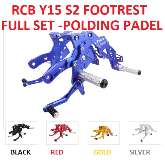 RCB YAMAHA Y15 FOOTREST FULL SET - WITH POLDING PADEL