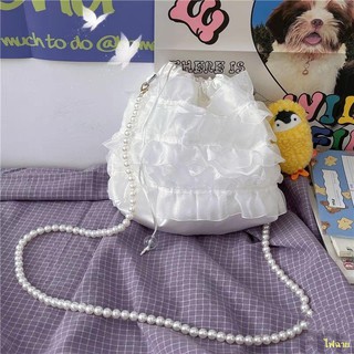กระโปรงสวยๆ#👍👗กระเป๋านางฟ้าหญิงญี่ปุ่นโลลิต้าโลลิลูกไม้ messenger กระเป๋ามินิมุกโซ่ถุงถัง