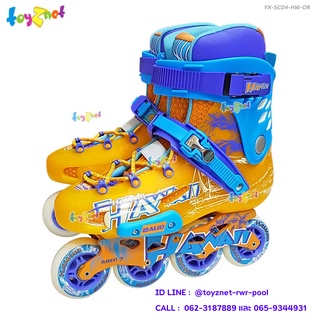 Toyznet รองเท้าอินไลน์สเก็ต Hawaii สีส้ม-ฟ้า รุ่น YX-SC04-HW-OR