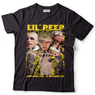 เสื้อยืดลายlilpeepผ้าcotton100Gildan