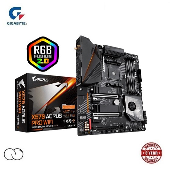 GIGABYTE X570 AORUS PRO WIFI MOTHERBOARD / AMD Ryzen X570 AORUS GAMING ATX Form MOBO / RGB FUSION 2.