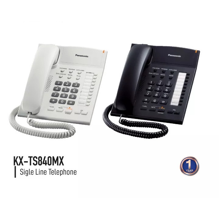 โทรศัพท์ตั้งโต๊ะ PANASONIC KX-TS840MX (ของแท้) รับประกันศูนย์ PANASONIC 1 ปี KX-TS840