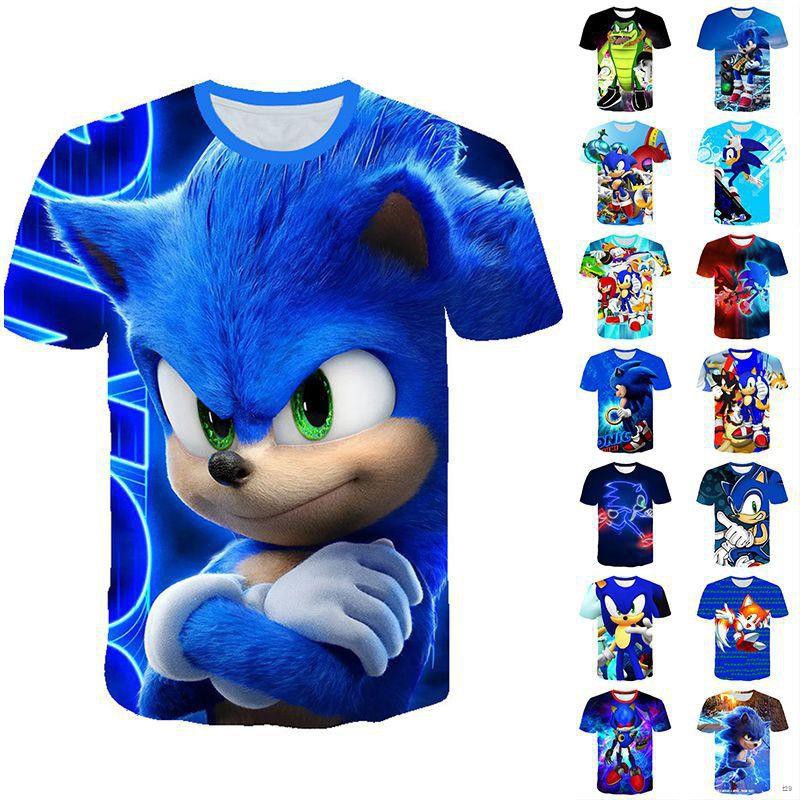 ♨✠เสื้อยืดลายการ์ตูน Sonic The Hedgehog