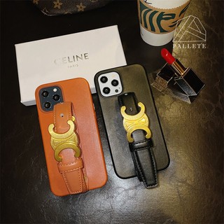 เคสหนัง cerine คล้องมือ พร้อมส่งดำ และน้ำตาล (มีบริการเก็บปลายทาง)