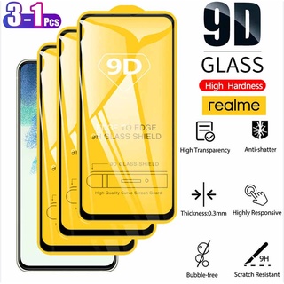 (ซื้อ 2แถม1)9Dฟิล์มกระจกแบบเต็มจอ Realme C25Y/C21Y/5Pro/3/3Pro/C2/5/5i/6i/5s/C3/6Pro/6/C11/7Pro/C17/7i/GT/8 Pro/Narzo50i