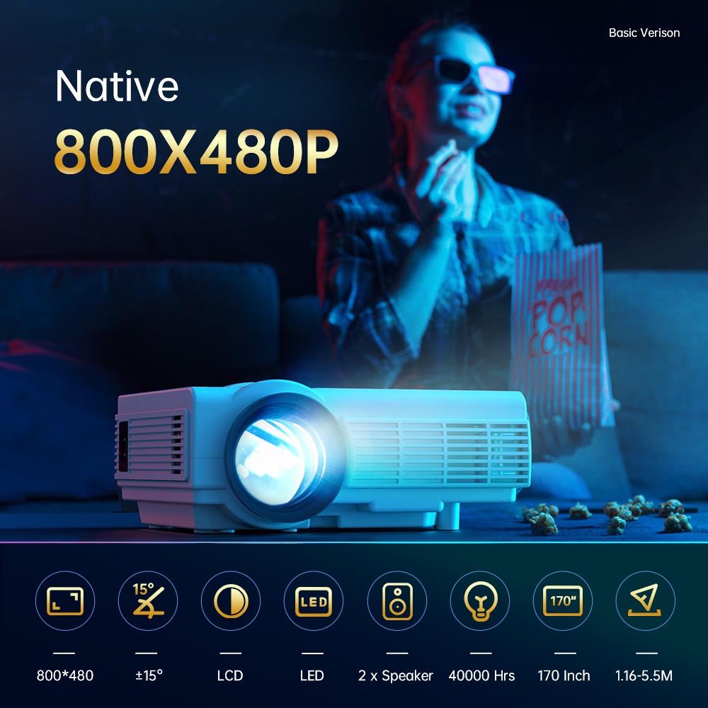 VANKYO Leisure 3 Mini Projector Supported 19201080P 170 Portable