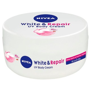 นีเวีย ไวท์ แอนด์ รีแพร์ ยูวี บอดี้ ครีม 100มล. โลชั่นบำรุงผิวกาย Nivea White &amp; Repair UV Body Cream 100ml ผลิตภัณฑ์ดูแล