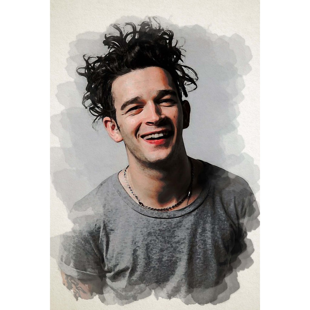 โปสเตอร์ The 1975  Matty Healy แมตทิว ฮิลลี่ ตกแต่งผนัง Music Poster โปสเตอร์วินเทจ โปสเตอร์วงดนตรี 