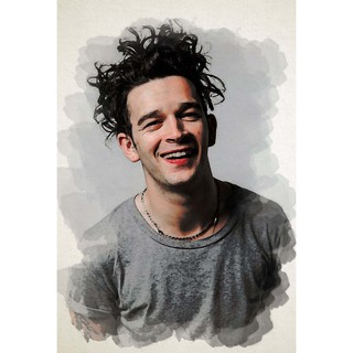 โปสเตอร์ The 1975  Matty Healy แมตทิว ฮิลลี่ ตกแต่งผนัง Music Poster โปสเตอร์วินเทจ โปสเตอร์วงดนตรี ของขวัญ