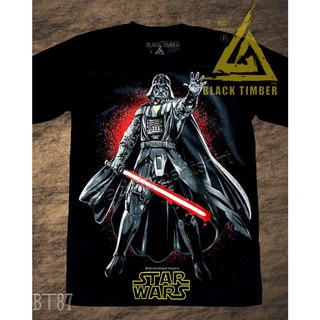 ย้อนยุคBT 87 Star wars Darth Vader เสื้อยืด สีดำ BT Black Timber T-Shirt ผ้าคอตตอน สกรีนลายแน่น S M L XL XXLS-5XLสามารถป