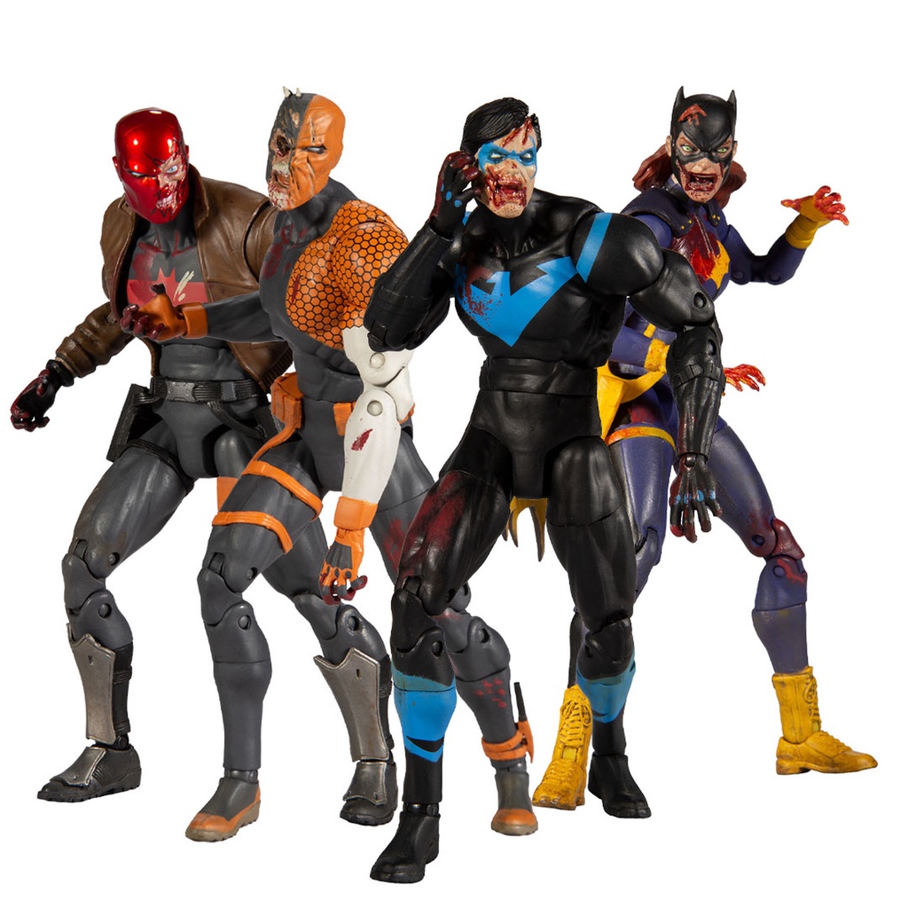 Unkillables Red Hood/Deathstroke&DCeased Nightwing/Batgirl Bundle(4)7"Action Figures แบบชุดถูกกว่า