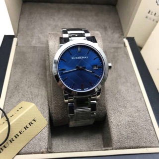 BU9031  38 mm. Blue Check Stamped Dial Stainless Steel Mens Watch ใส่ได้ทั้งชาย หญิง ค่ะ