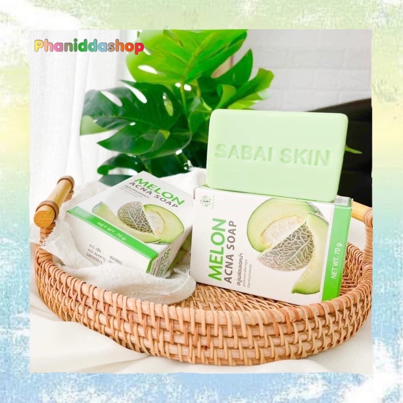 สบู่เมล่อนแอคน่า Natcha Melon Acna Soap #ของแท้ แก้เชื้อรา ลดอาการคัน