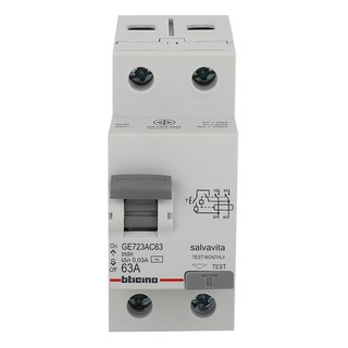 เบรกเกอร์ RCD B-TICINO 63A 2P RESIDUAL CURRENT DEVICE (RCD) B-TICINO 63A 2P