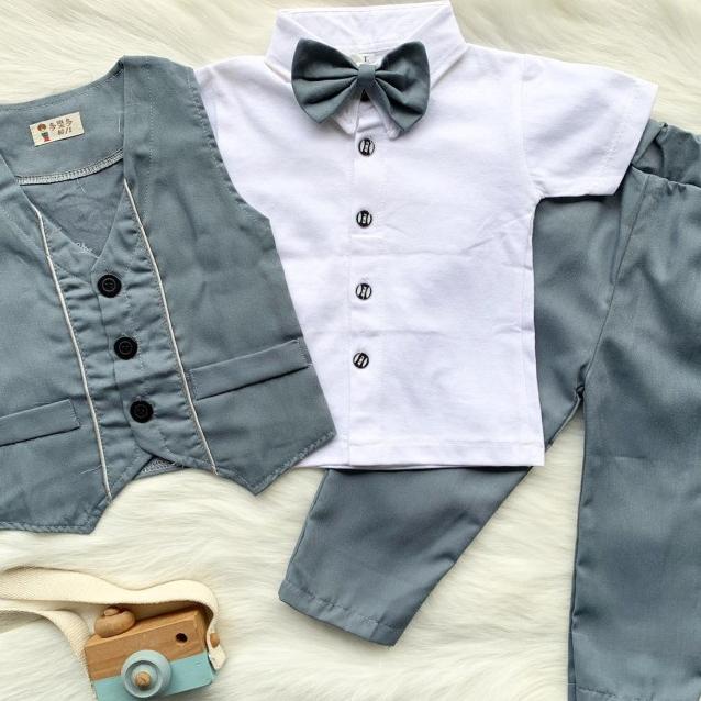 Baby TUXEDO SET BABY TUXEDO WEDDING DRESS SINGLE VEST