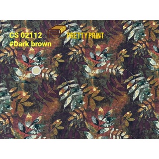 คอตต้อนสล๊าฟ(พิมพ์ดิจิตอล) Viscose Cotton Slub Digital Printed CS 02112