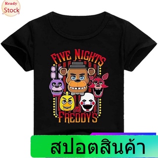 Illicit เสื้อยืดกีฬา Z009Kesya เสื้อยืดผู้หญิงสีพื้น XCO-LEE Kid Boy Girl Five Nights At Freddys Short Sleeve T Shirts