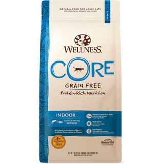 *พร้อมส่ง Sep/23(ปลาแซลมอลปลาแฮริ่ง) Wellness CORE Grain-Free Indoor Salmon &amp; Herring Meal Recipe Dry Cat Food, 2-lb bag