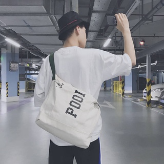 👉 กระเป๋าผ้าสะพายข้าง 👉 INS Super Traffic Ground Shipping Bags Brand Brand Brand Youth Canvas นักเรียนกระเป๋าสะพายเกาห