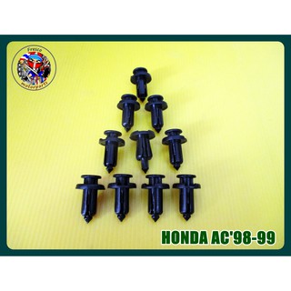 กิ๊บล็อค กิ๊บกันชน สีดำ 10 ชิ้น - Bumper clips, 10 pieces  For   HONDA Accord 98-99