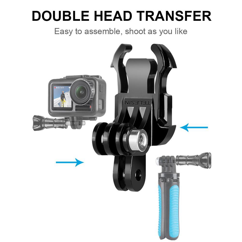 Telesin Dual Head J-Hook QUICK RELEASE Adapter Base for GoPro HERO 13 12 11 ACTION 5/4/3