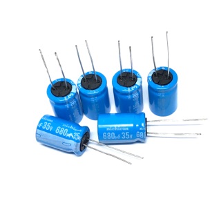 10Pcs คาปาซิเตอร์#คาปาเครื่องเสียง 680uF 35V nichicon แท้ ขนาด12X20mm