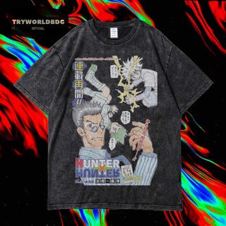 เสื้อยืด โอเวอร์ไซซ์ พิมพ์ลายการ์ตูน HUNTER X HUNTER POSTER VINTAGE TEE โอเวอร์ไซซ์สามารถปรับแต่งได้