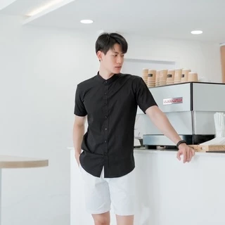 16 สี 🔥พร้อมส่ง🔥 เสื้อเชิ้ตคอจีนแขนสั้น S-XXL เสื้อเชิ้ตผู้ชาย เสื้อผ้าผู้ชาย men clothing