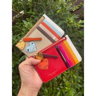 พร้อมส่งแท้100% Tory Burch Perry heart Logo Patch Wallet