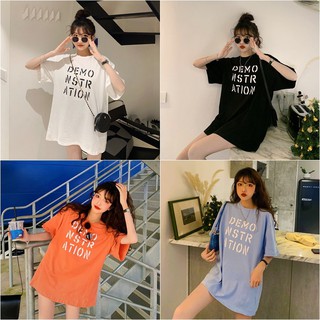 ⚡️POOHPAND⚡️ เสื้อยืด โอเวอร์ไซส์ สไตล์เกาหลี สีพื้น T-Shirt Oversize พิมพ์ลาย สวมใส่สบาย  #2042