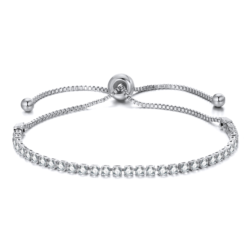 สร้อยข้อมือ กําไล เพชรสวิส Cubic Zirconia แฟชั่นผู้หญิง