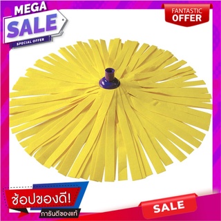 อะไหล่ม็อบไมโครไฟเบอร์หัวจุก SCOTCH-BRITE YELLOW 5 นิ้ว สีเหลือง ไม้ม็อบและอุปกรณ์ REFILL MICROFIBER CORK MOP SCOTCH-BRI