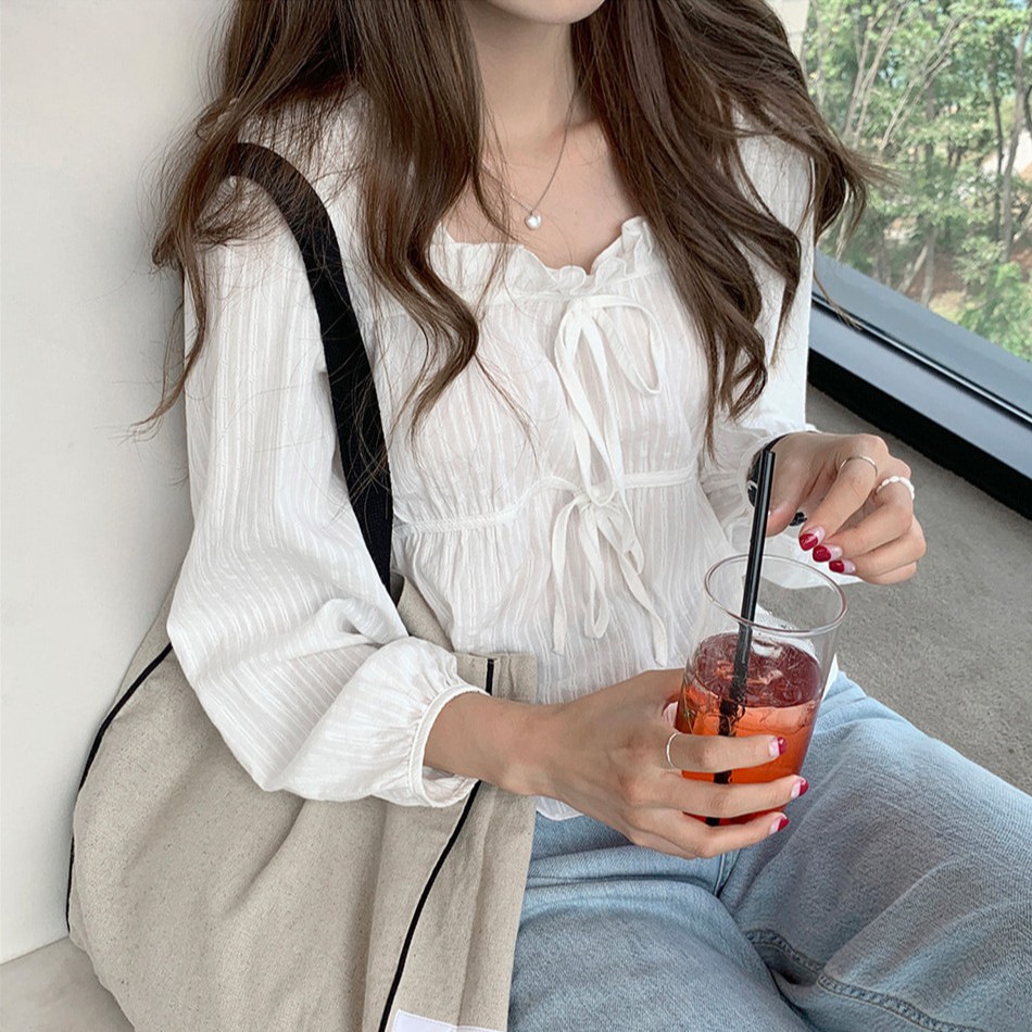 เสื้อเชิ้ตแขนยาว แฟชั่นน่ารัก 36159