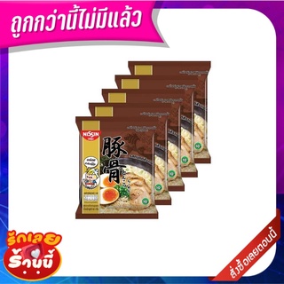 นิสชิน บะหมี่กึ่งสำเร็จรูป รสทงคตสึราเมน 60 กรัม x 5 ซอง NISSIN Premium Bag Tonkotsu Ramen 60 g x 5 Bags