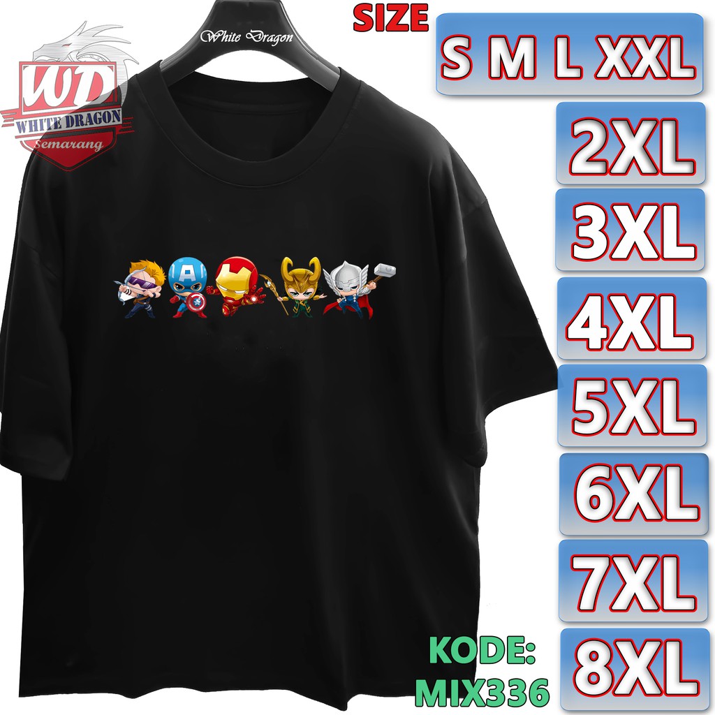 เสื้อยืด L XXL 2XL 3XL 4XL 6XL 7XL 8X BIG SIZE JUMBO MIX336