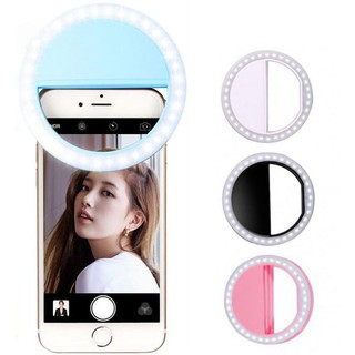 ไฟเซลฟี่ ติดมือถือ แบบพกพา Portable Rechargeable Selfie LED Flash Ring Fill Light Lamp Clip Camera