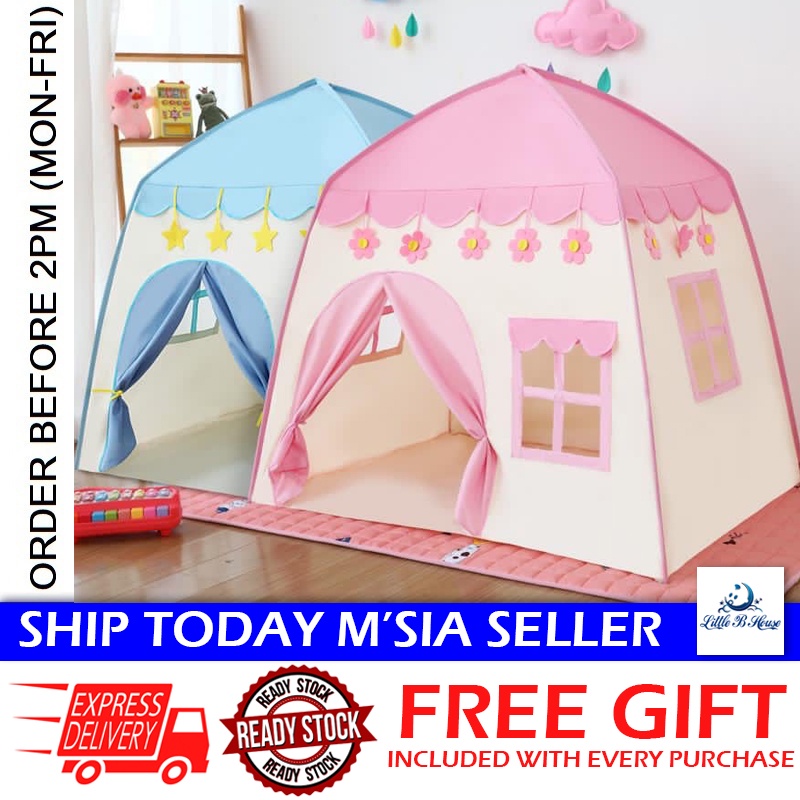 [Little B House] Kids Indoor Outdoor Castle Tent Baby Game House Indoor ...