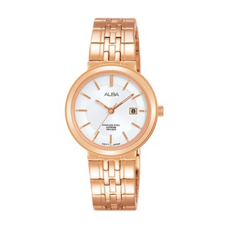 ALBA PRESTIGE Quartz Ladies นาฬิกาข้อมือผู้หญิง สายสแตนเลส สีพิ้งโกล รุ่น AH7N40X,AH7N40X1