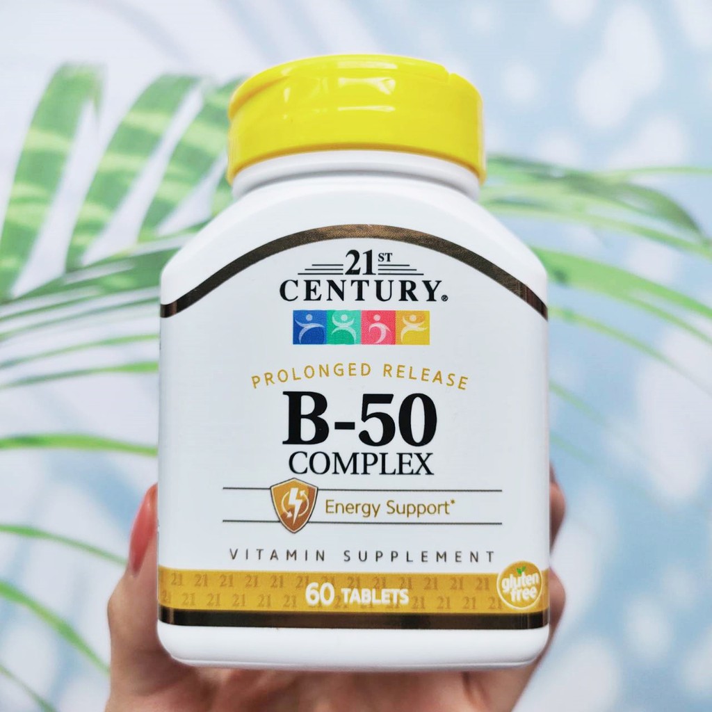 วิตามินบีรวม B-50 Complex 60 เม็ด (21st Century)