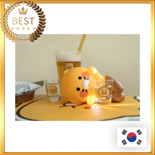 [KAKAO FRIENDS] CHOONSIK Glass Light│Kakao Cute Character Interior Accessories│Illumination Lighting Light Mood Night Sleep Bed Lamp│Soju Beer Alcohol Item Glass Light เอพีช และ ไรอัน