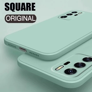Huawei P20 P30 P40 Pro P30 Lite P10 Plus สี่เหลี่ยม นิ่ม TPU สีลูกกวาด เคสซิลิโคน กันกระแทก ความงาม เคส