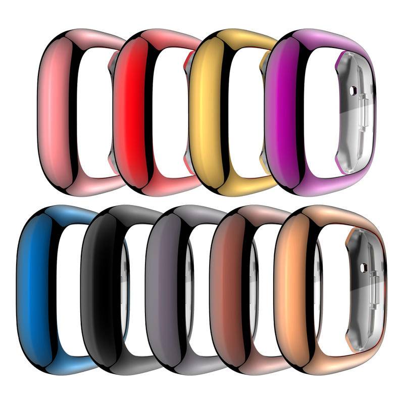 Soft Tpu สําหรับ Fitbit Versa 3 2 Versa3 Versa2 Sense Sense Sense นาฬิกากันน้ําฝาครอบหน้าจอสําหรับ F