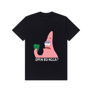 เสื้อยืดผ้าฝ้าย Patrick OPEN BO เสื้อยืด / เสื้อยืด Distro / เสื้อยืดสกรีน พิมพ์ลายการ์ตูน Meme / เสื้อยืดการ์ตูนตลก / เ