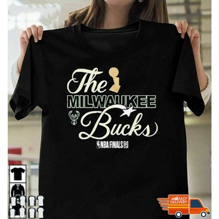 เสื้อยืดผ้าฝ้ายพิมพ์ลายแฟชั่น ขายดี เสื้อยืด พิมพ์ลาย The Milwaukee Bucks Nba Final 2022 สําหรับผู้ชาย