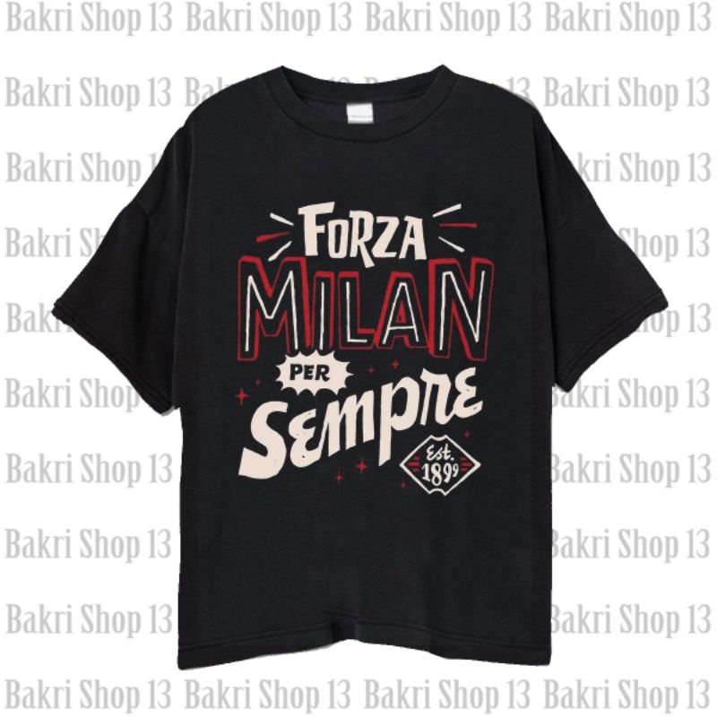 เสื้อยืด ลาย Ac Milan Forza Milan Per Sempre สําหรับผู้ชาย และผู้หญิงS-5XL