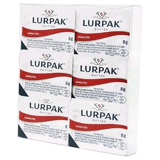 เลอร์แพค เนยจืด เนยเค็มจากสวีเดน Lurpak Butter From Sweden 8g. Pack6